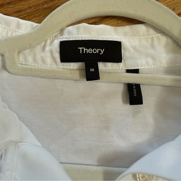 THEORY Crop Rugby Shirt – White/Black – Size M ✨ - Picture 5 of 10